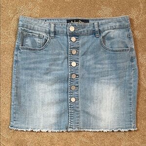 Indigo Rein Button Up Denim Jean Skirt, 5/26
